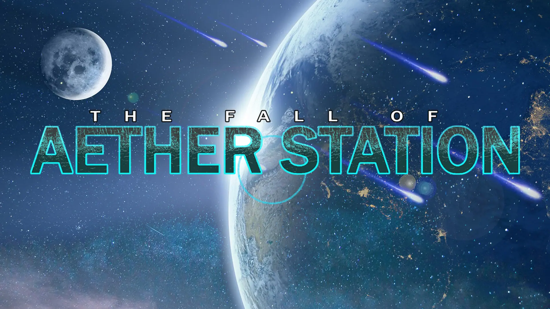 The Fall of Aether Station - Key Art | Nibble & Byte Game Studio